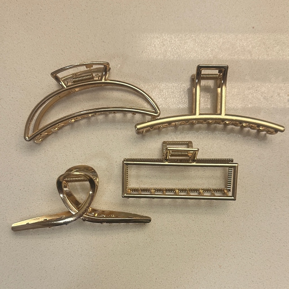 Gold Hair Claw Clip Set - Picture 1 of 1